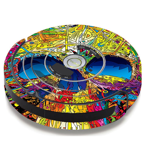  Colorful Skull 1 iRobot Roomba 650/655 Skin