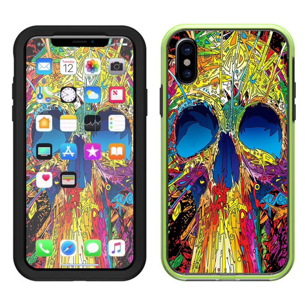  Colorful Skull 1 Lifeproof Slam Case iPhone X Skin