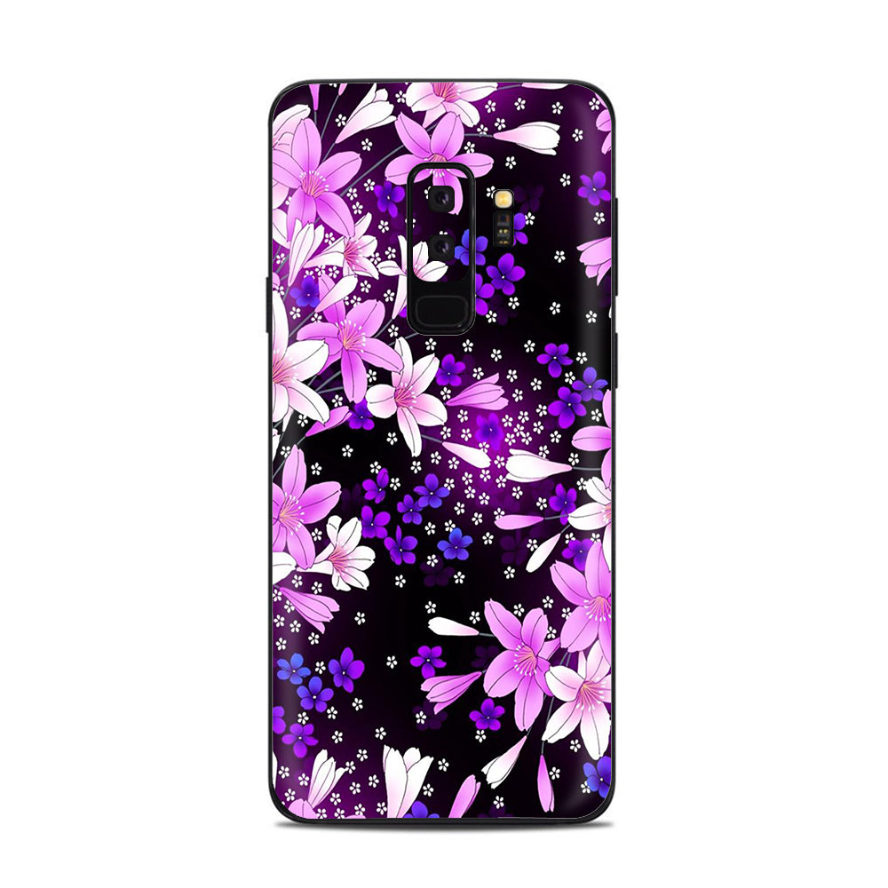  Purple Pink Flowers Lillie  Samsung Galaxy S9 Plus Skin