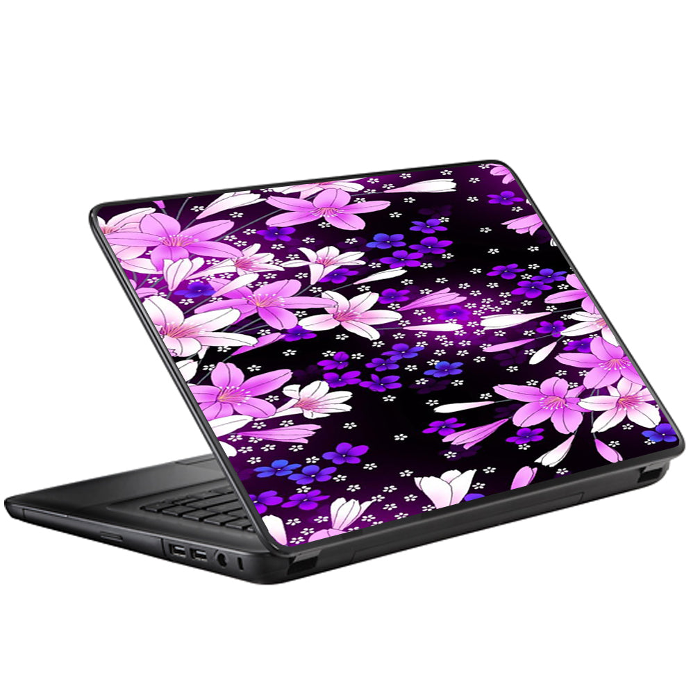  Purple Pink Flowers Lillie Universal 13 to 16 inch wide laptop Skin