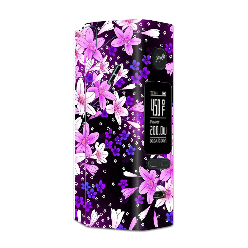  Purple Pink Flowers Lillie Wismec Reuleaux RX 2/3 combo kit Skin