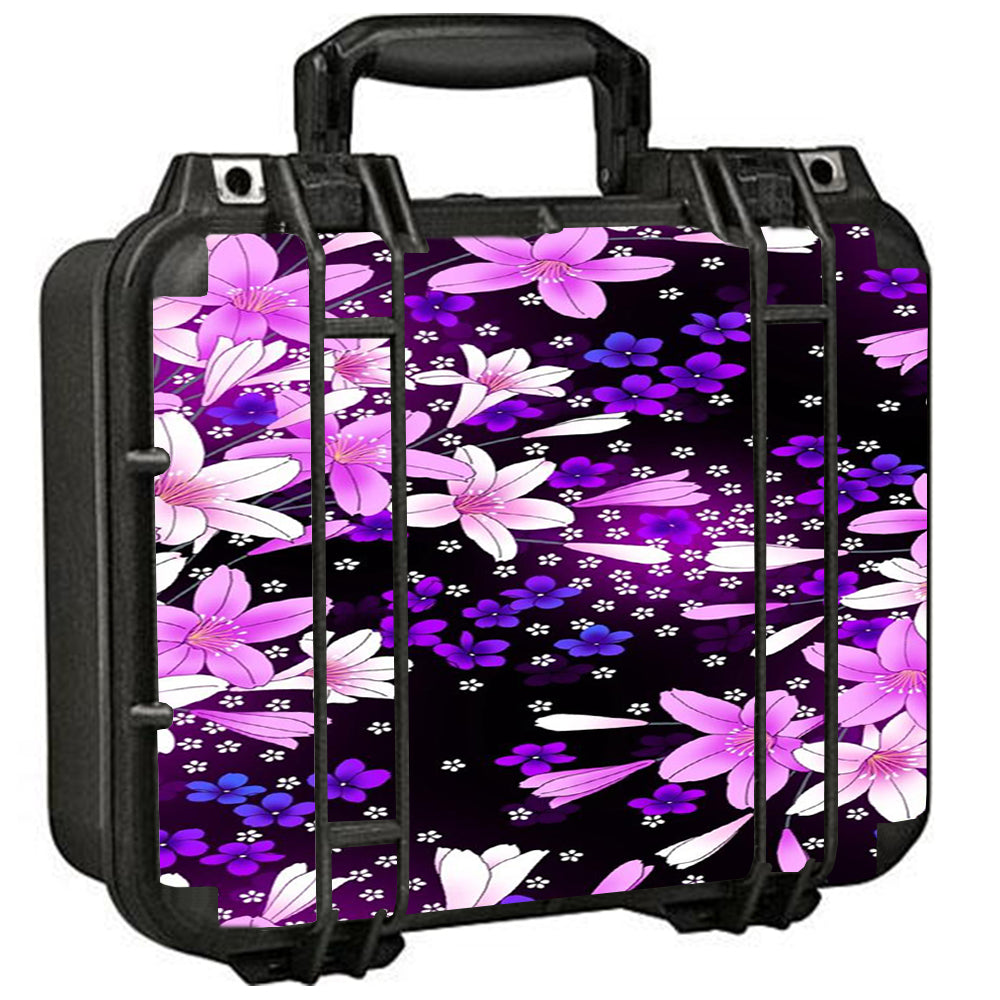  Purple Pink Flowers Lillie Pelican Case 1400 Skin