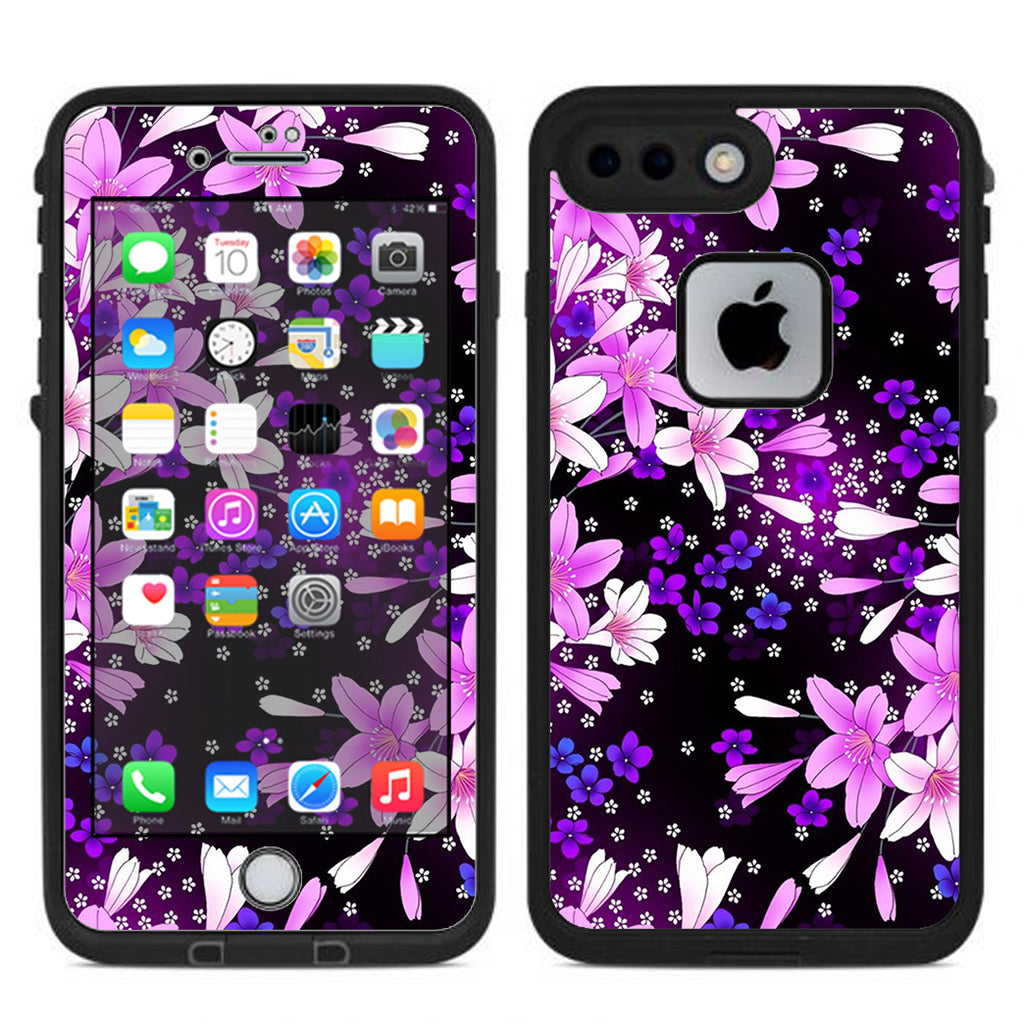  Purple Pink Flowers Lillie Lifeproof Fre iPhone 7 Plus or iPhone 8 Plus Skin