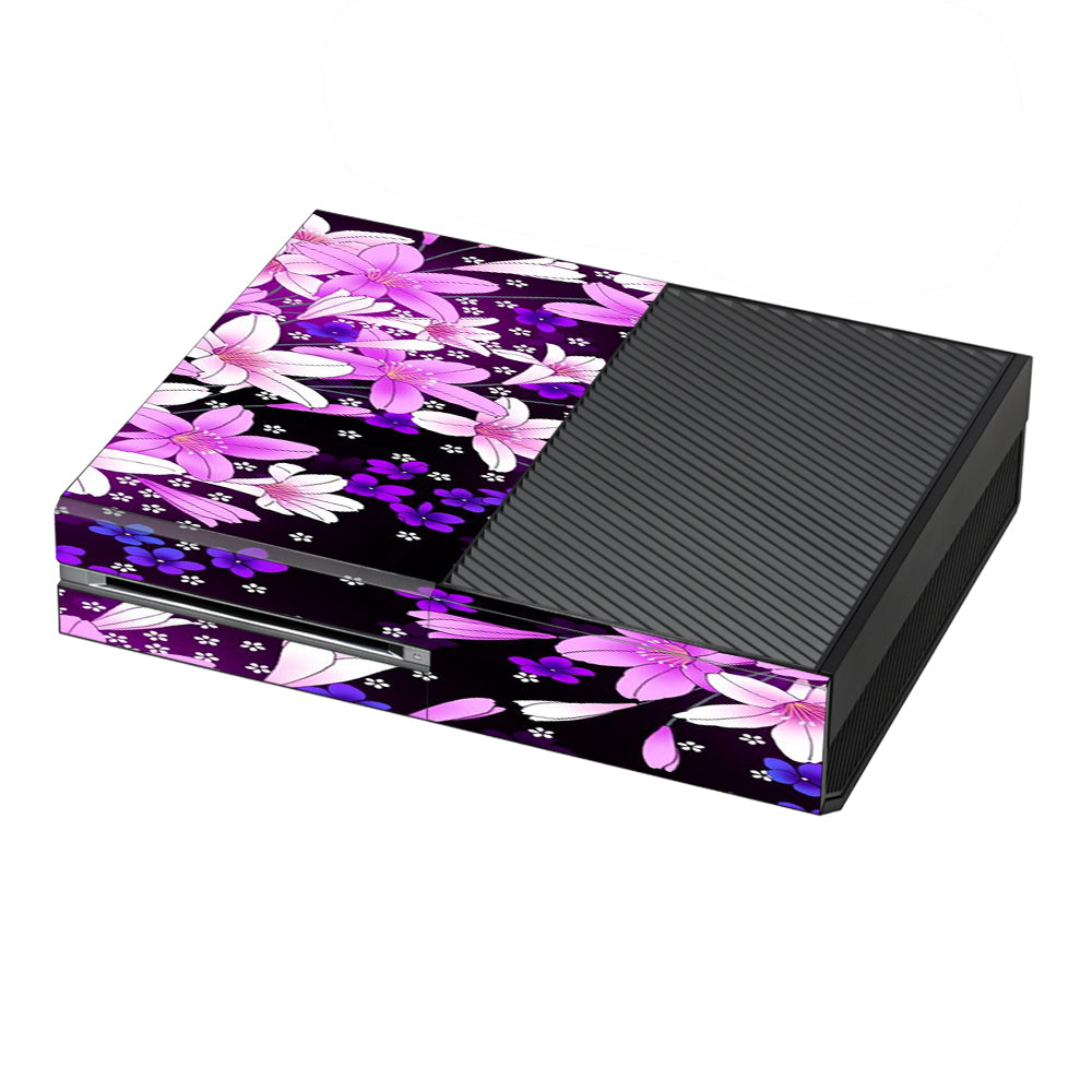  Purple Pink Flowers Lillie  Microsoft Xbox One Skin