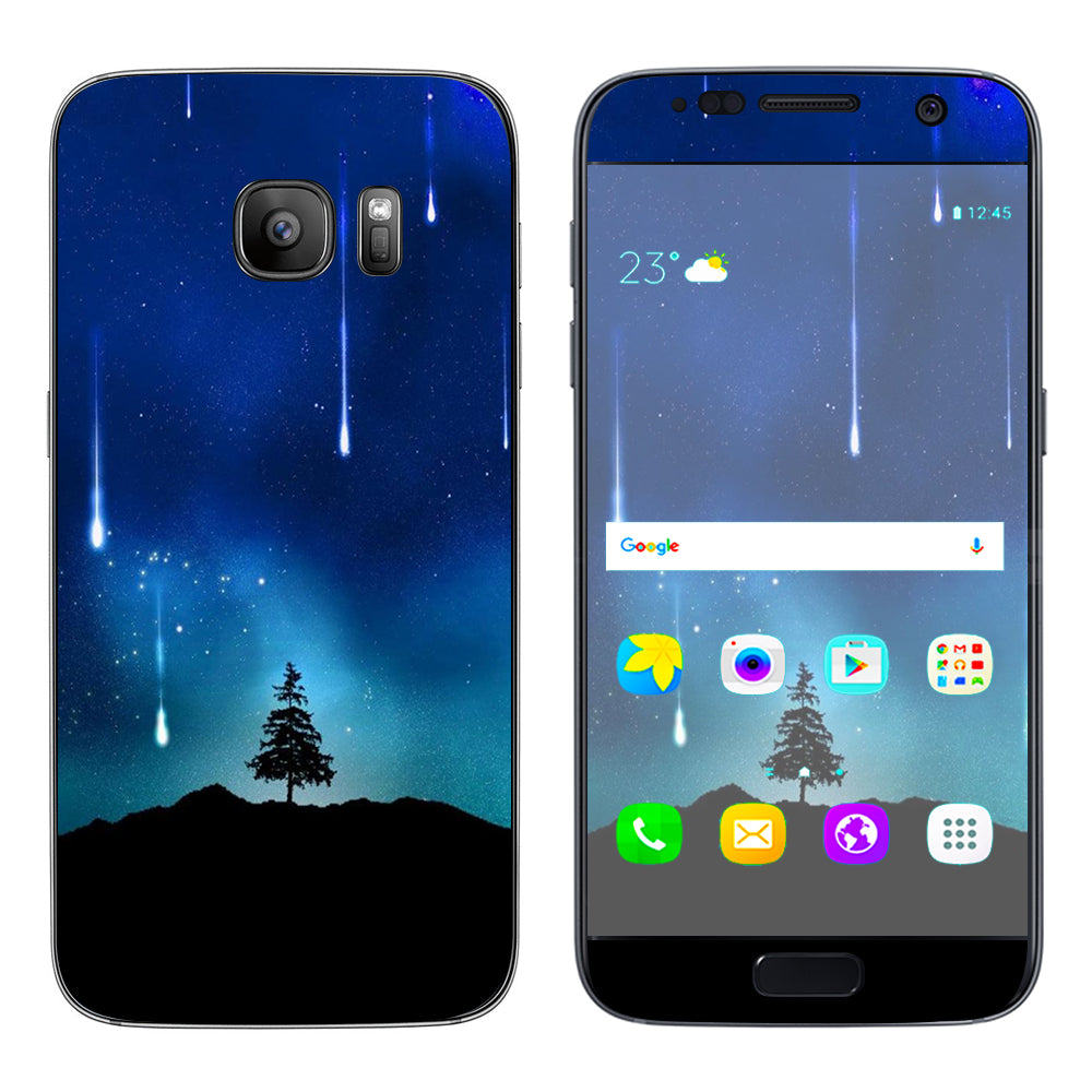  Falling Stars Trees Mount Samsung Galaxy S7 Skin