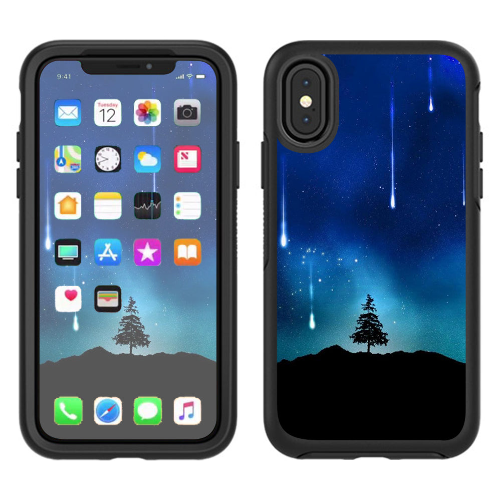  Falling Stars Trees Mount Otterbox Defender Apple iPhone X Skin