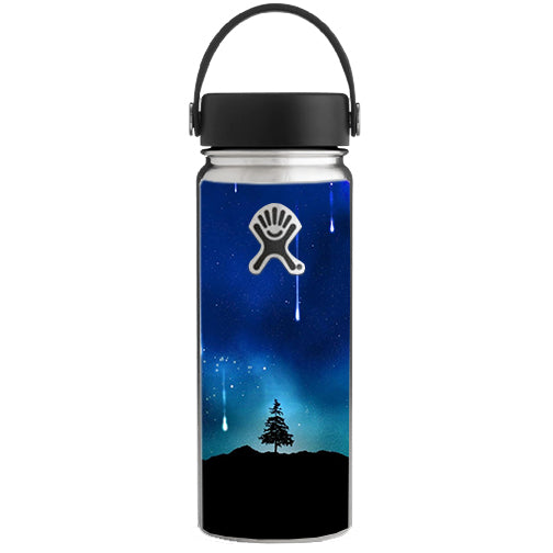  Falling Stars Trees Mount Hydroflask 18oz Wide Mouth Skin