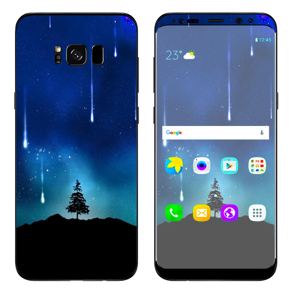  Falling Stars Trees Mount Samsung Galaxy S8 Skin