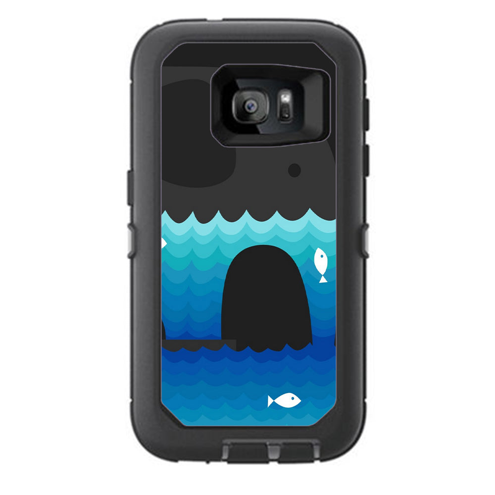  Elephant Art Water Fish Otterbox Defender Samsung Galaxy S7 Skin