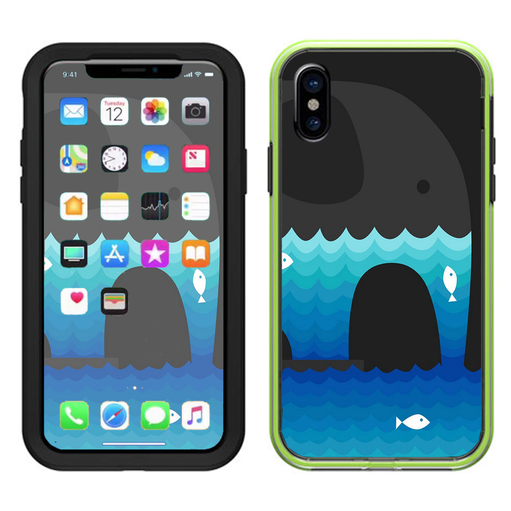  Elephant Art Water Fish Lifeproof Slam Case iPhone X Skin
