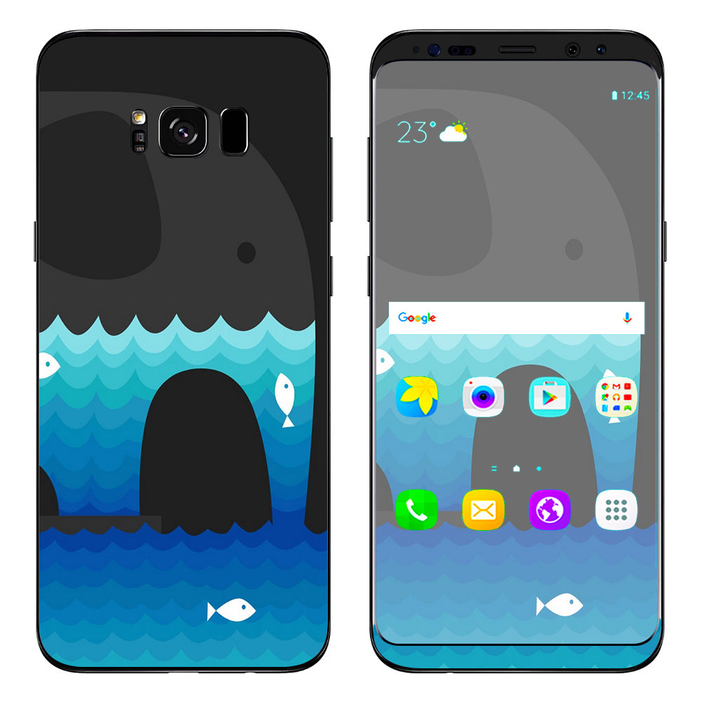  Elephant Art Water Fish Samsung Galaxy S8 Skin