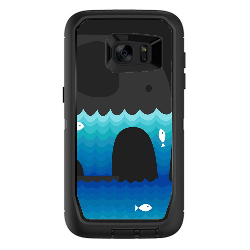  Elephant Art Water Fish Otterbox Defender Samsung Galaxy S7 Edge Skin