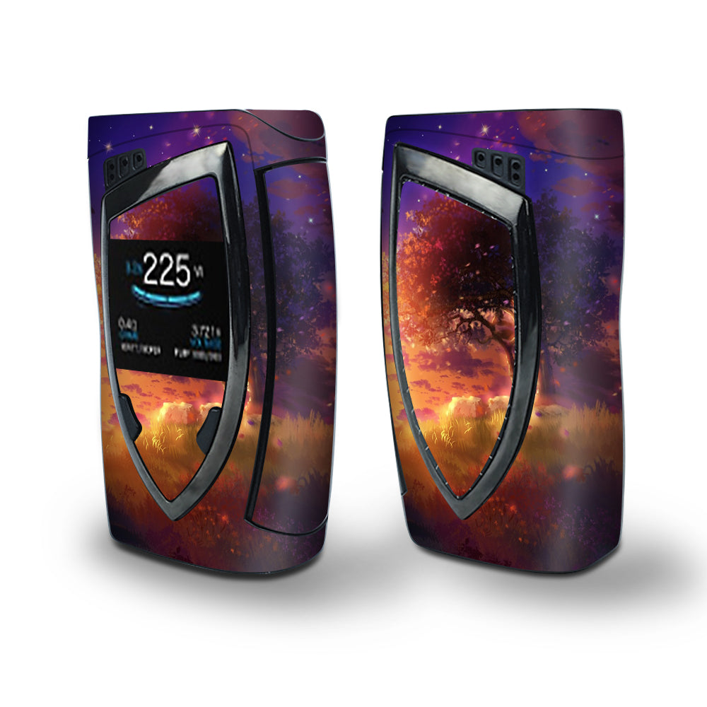 Skin Decal Vinyl Wrap for Smok Devilkin Kit 225w Vape (includes TFV12 Prince Tank Skins) skins cover/ Beautiful Tree Stars Night 