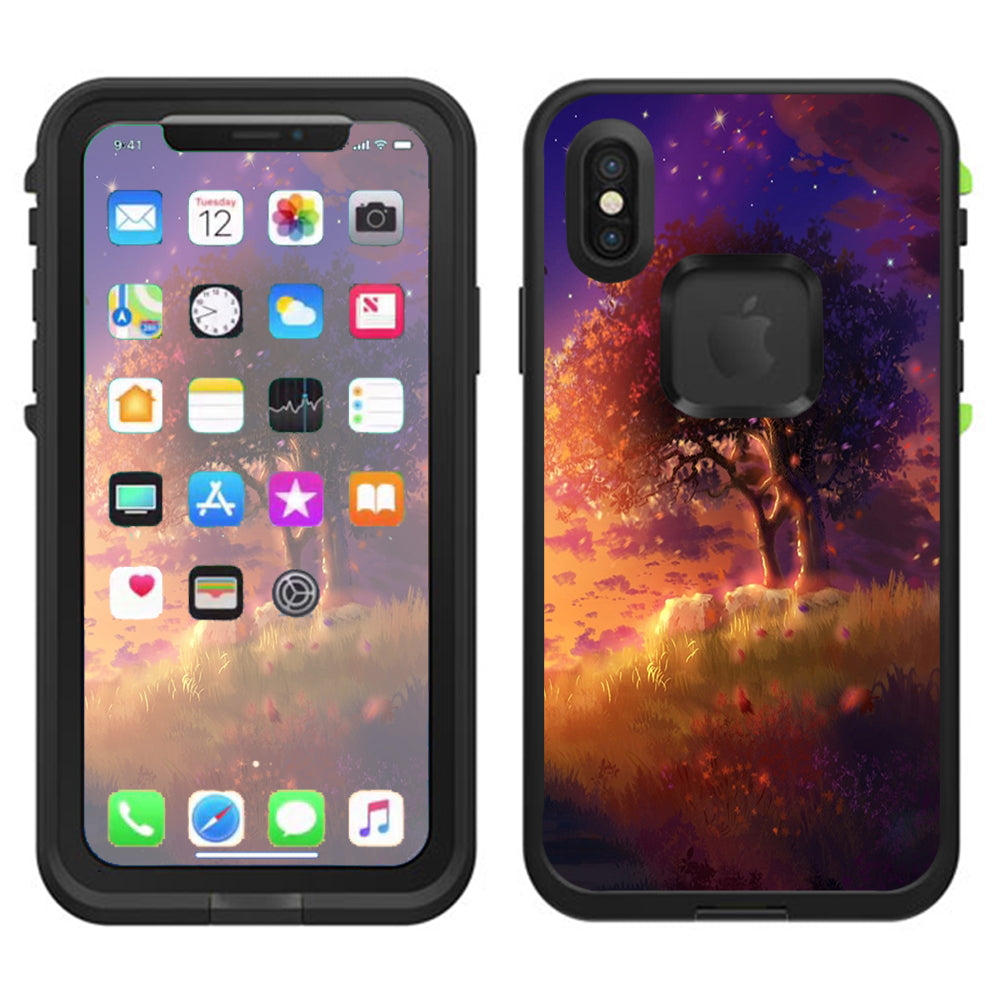  Beautiful Tree Stars Night  Lifeproof Fre Case iPhone X Skin