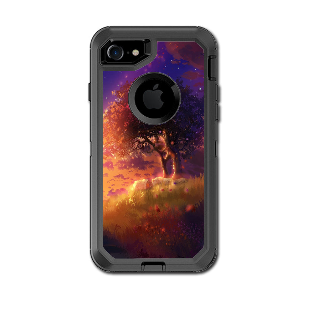  Beautiful Tree Stars Night Otterbox Defender iPhone 7 or iPhone 8 Skin