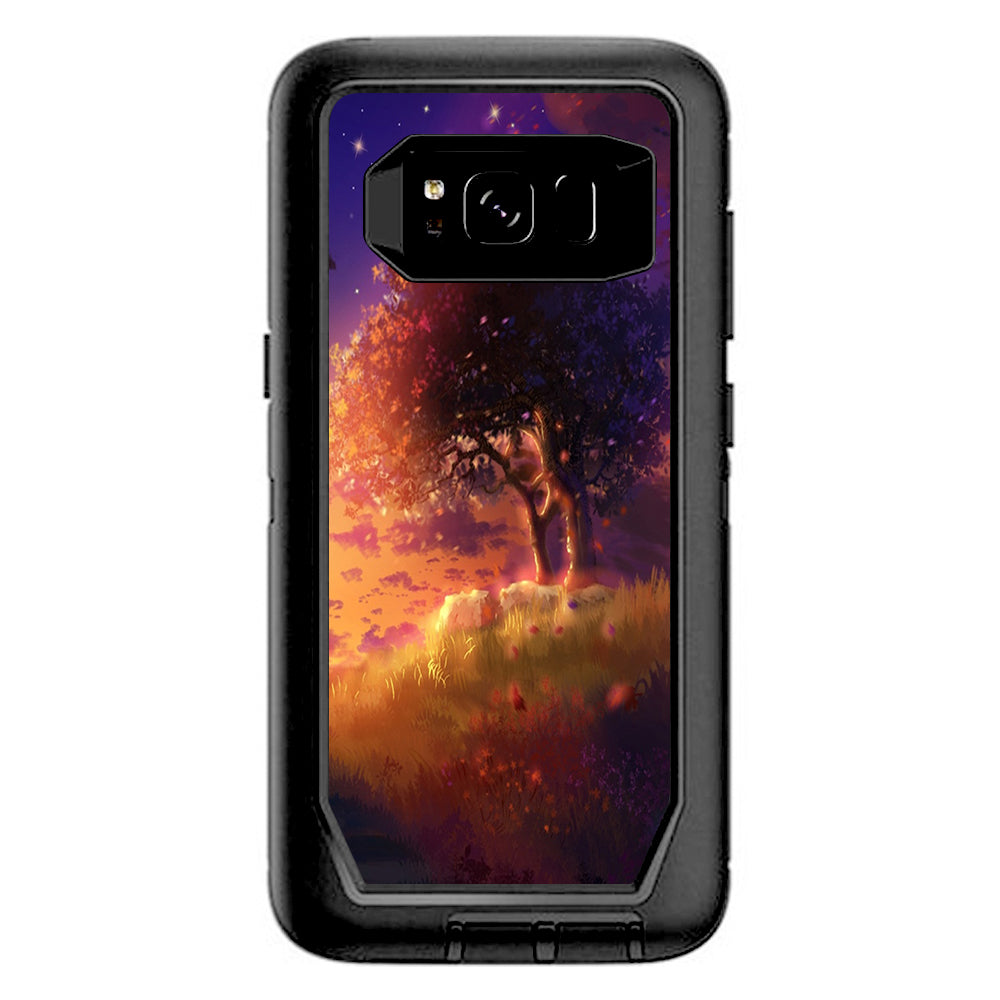  Beautiful Tree Stars Night  Otterbox Defender Samsung Galaxy S8 Skin