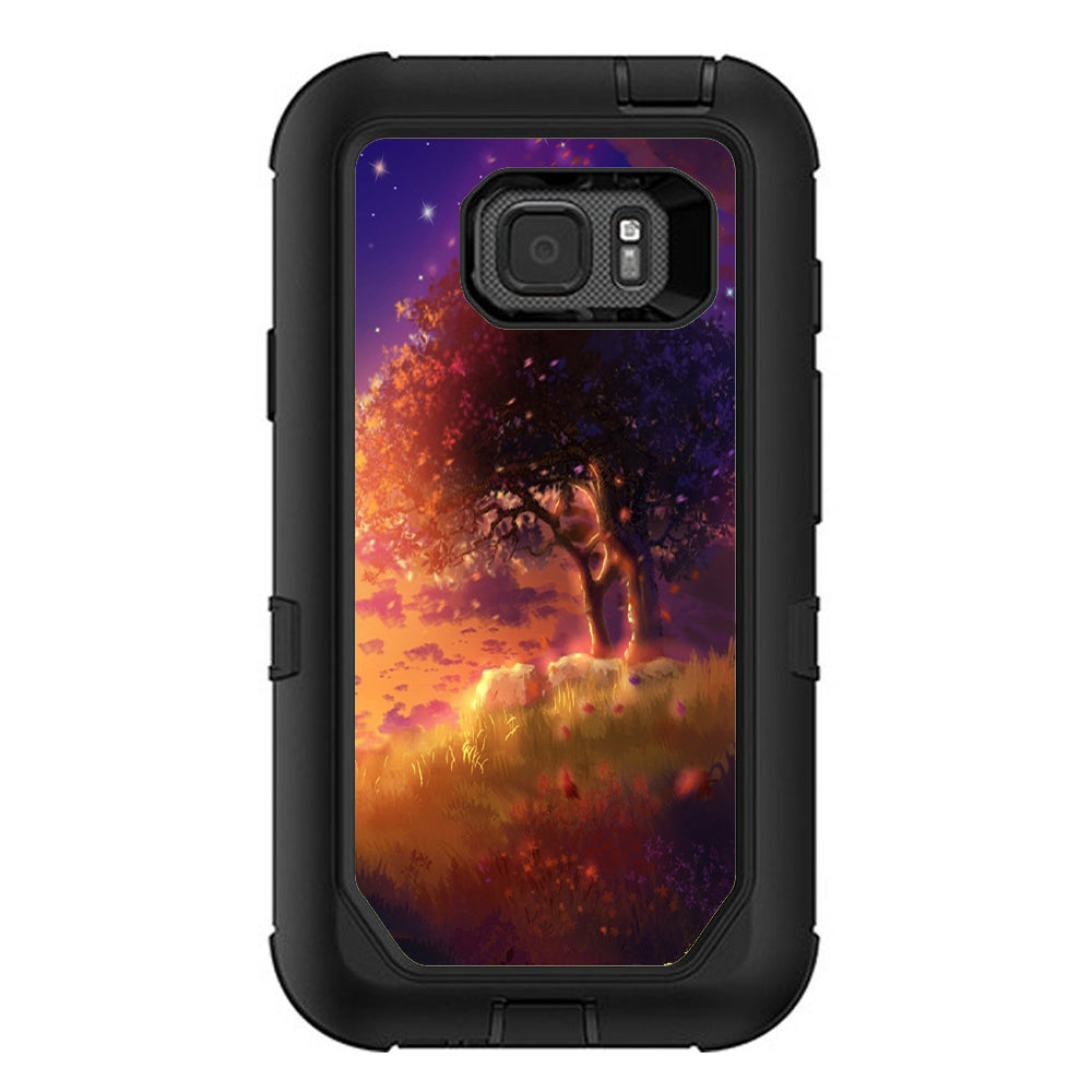  Beautiful Tree Stars Night Otterbox Defender Samsung Galaxy S7 Active Skin