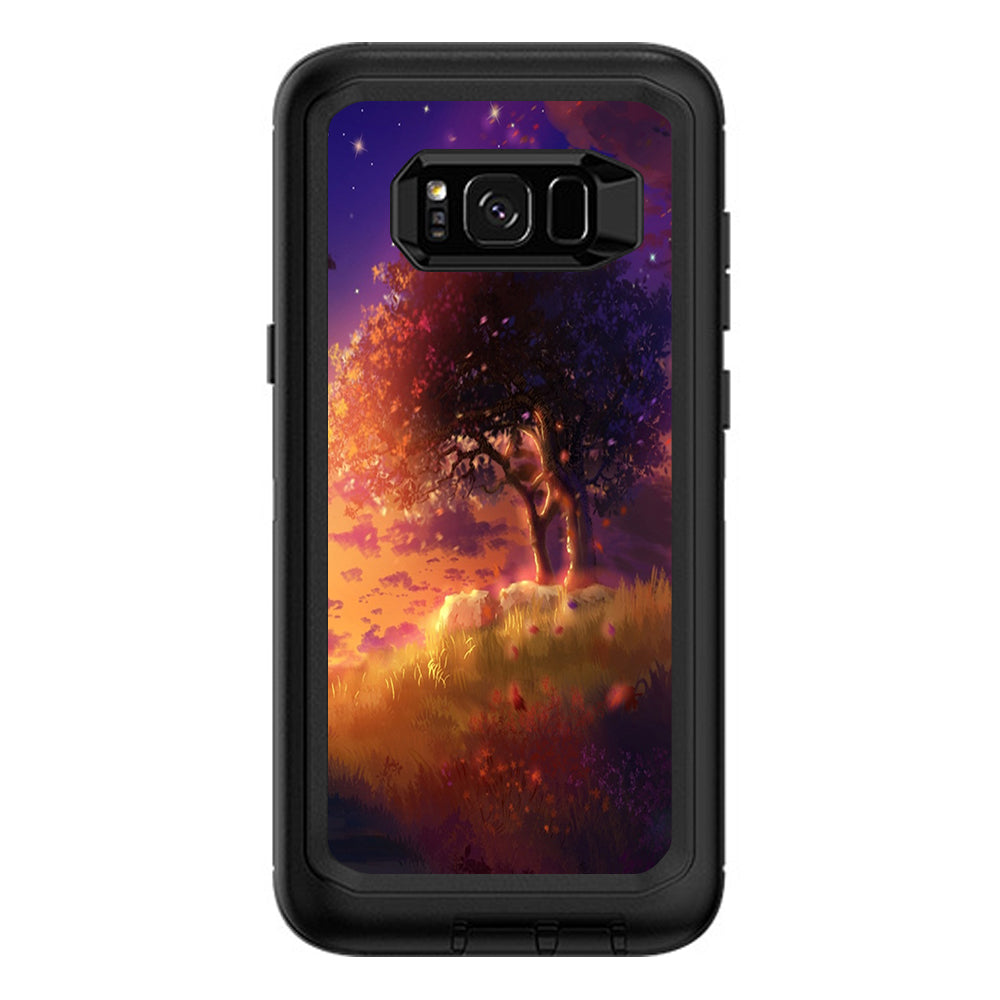  Beautiful Tree Stars Night  Otterbox Defender Samsung Galaxy S8 Plus Skin