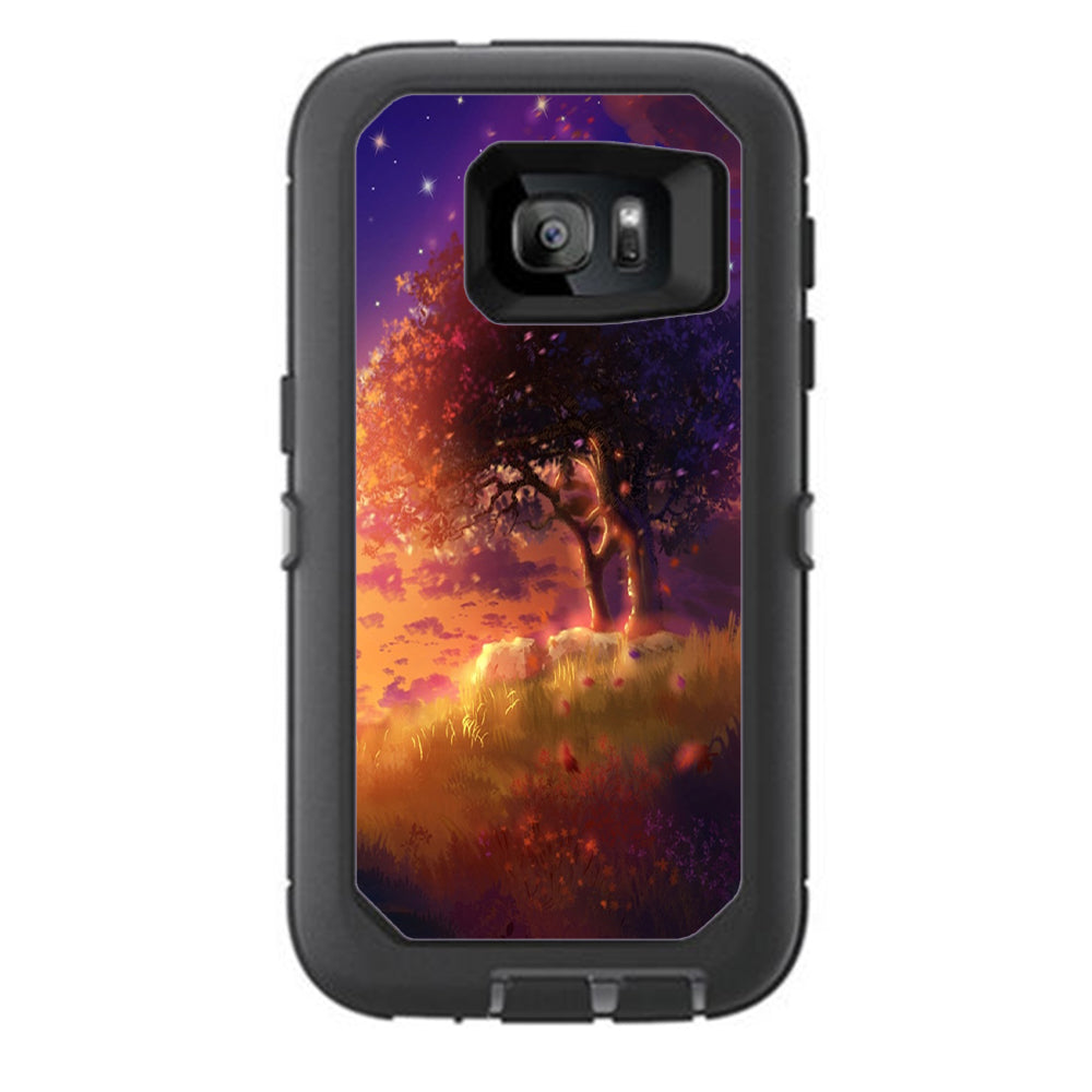  Beautiful Tree Stars Night Otterbox Defender Samsung Galaxy S7 Skin