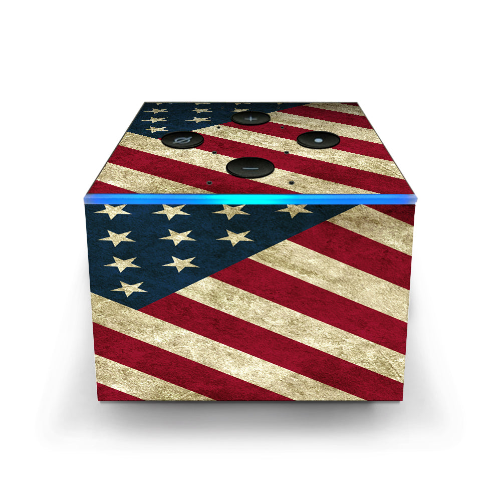  America Flag Pattern Amazon Fire TV Cube Skin