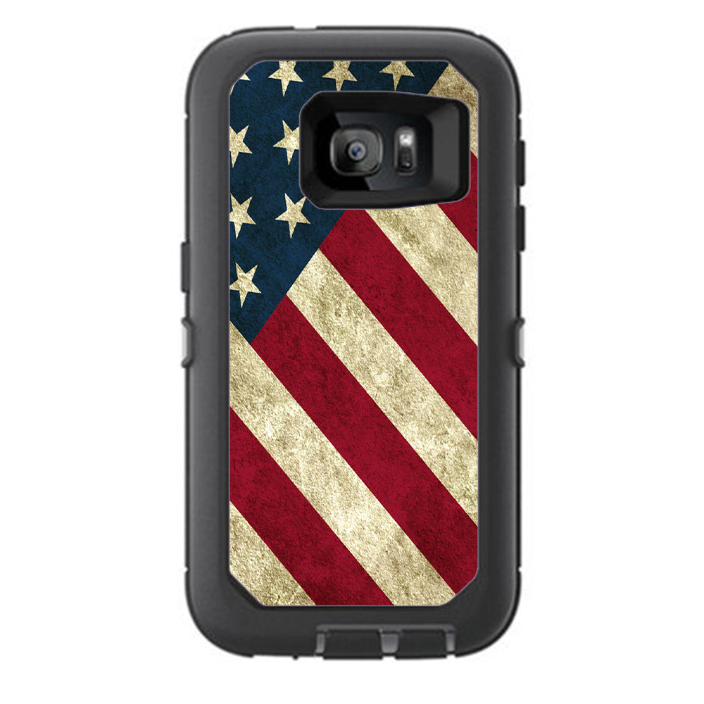  America Flag Pattern Otterbox Defender Samsung Galaxy S7 Skin