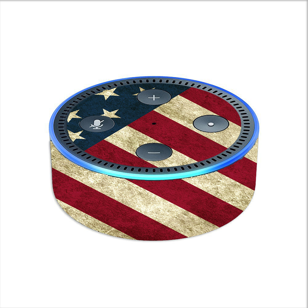  America Flag Pattern Amazon Echo Dot 2nd Gen Skin
