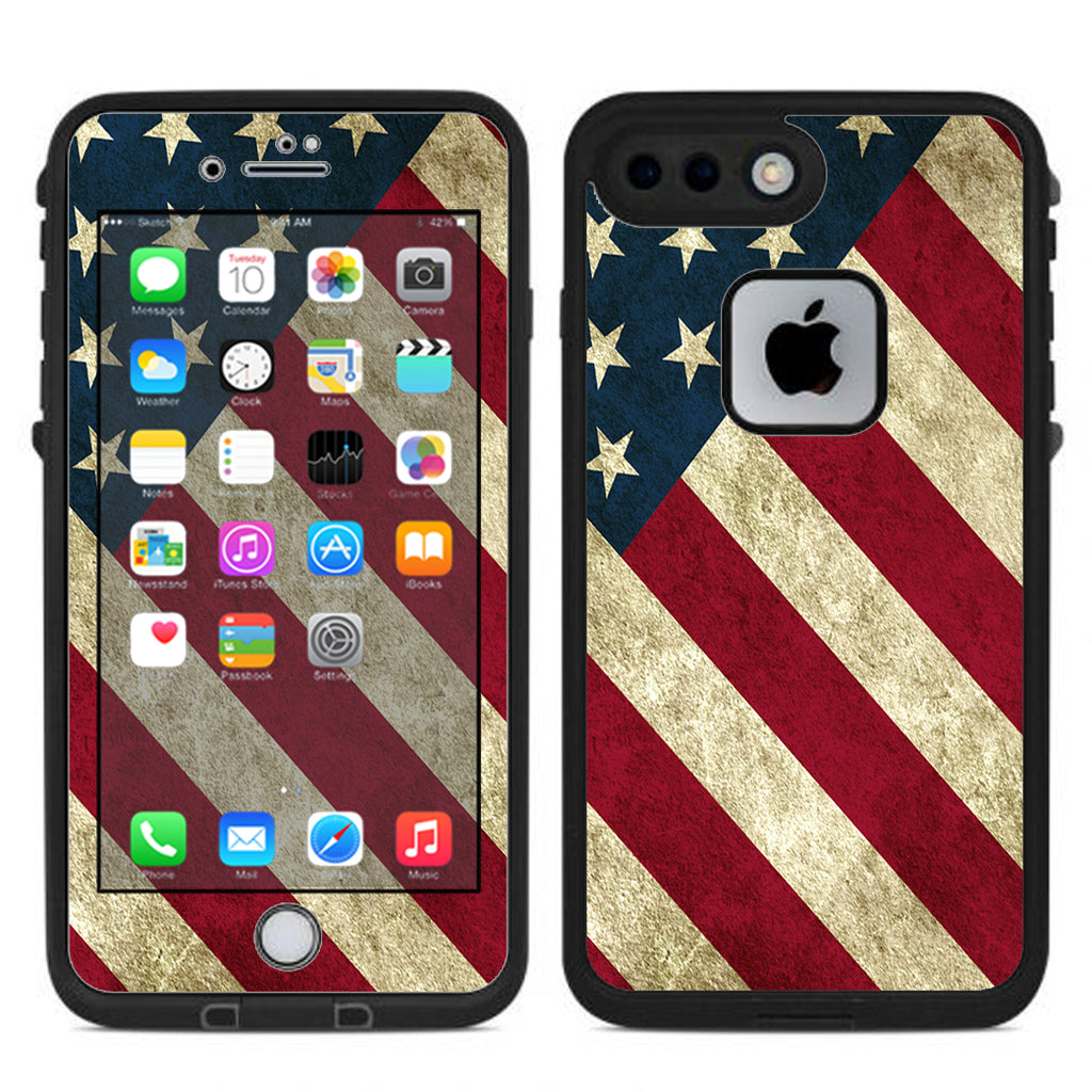  America Flag Pattern Lifeproof Fre iPhone 7 Plus or iPhone 8 Plus Skin