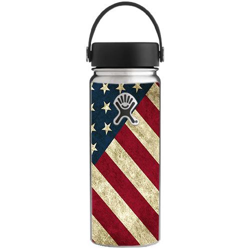  America Flag Pattern Hydroflask 18oz Wide Mouth Skin