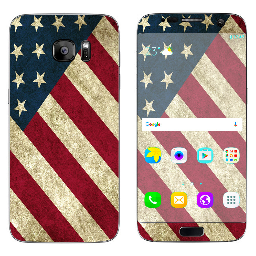  America Flag Pattern Samsung Galaxy S7 Edge Skin