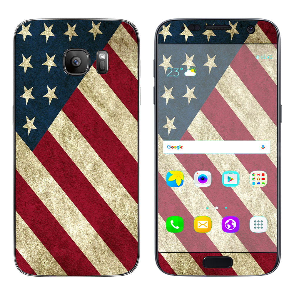  America Flag Pattern Samsung Galaxy S7 Skin