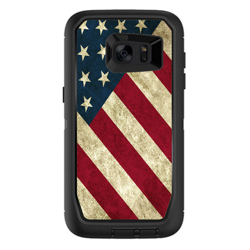  America Flag Pattern Otterbox Defender Samsung Galaxy S7 Edge Skin
