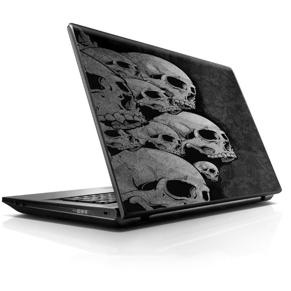  Skulls Stacked Universal 13 to 16 inch wide laptop Skin
