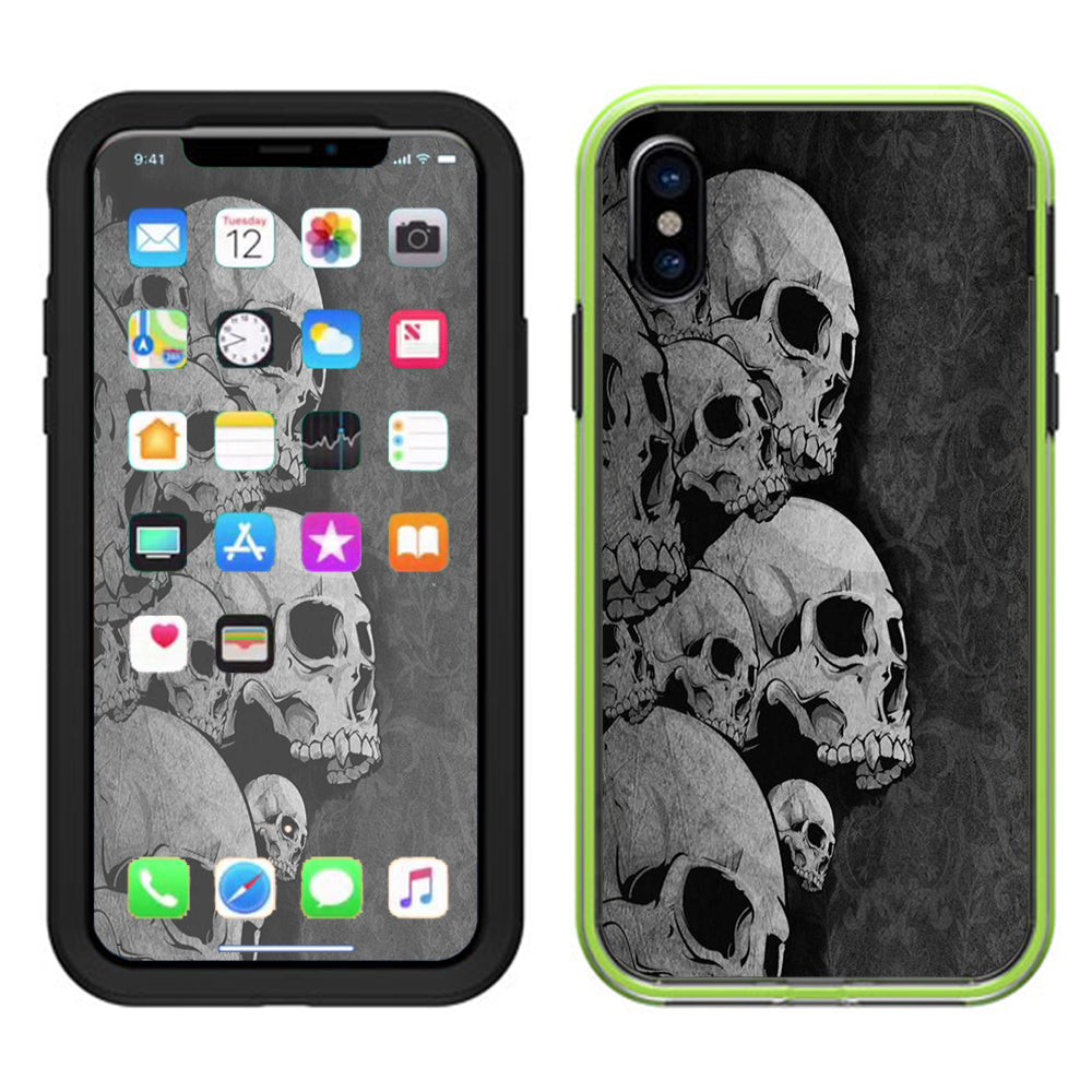  Skulls Stacked Lifeproof Slam Case iPhone X Skin