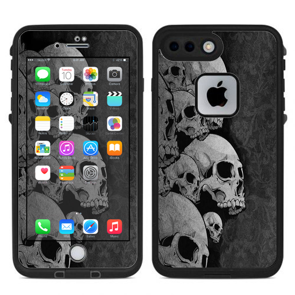  Skulls Stacked Lifeproof Fre iPhone 7 Plus or iPhone 8 Plus Skin