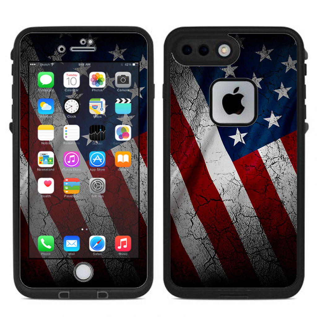  American Flag Distressed Lifeproof Fre iPhone 7 Plus or iPhone 8 Plus Skin