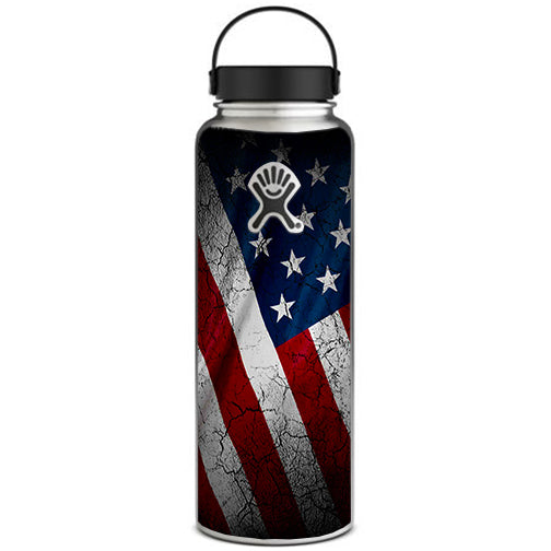  American Flag Distressed Hydroflask 40oz Wide Mouth Skin