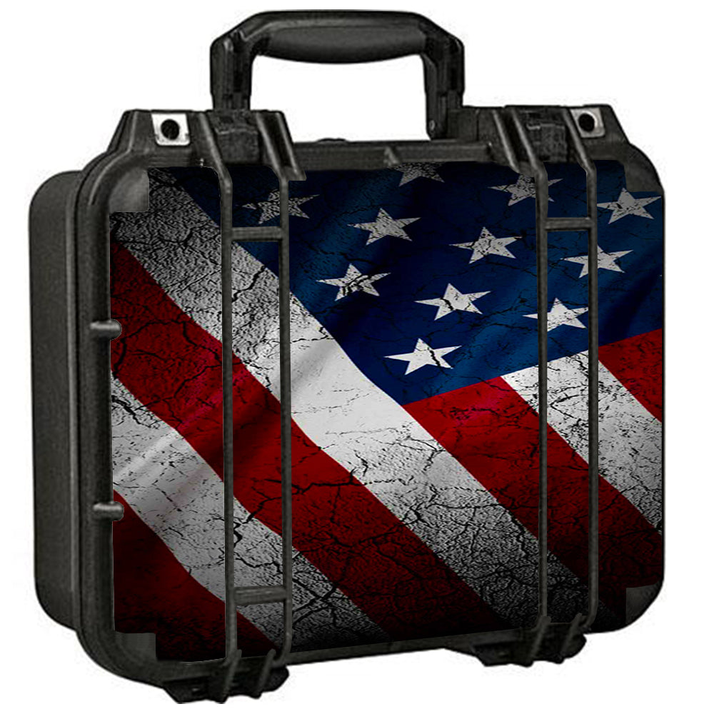  American Flag Distressed Pelican Case 1400 Skin