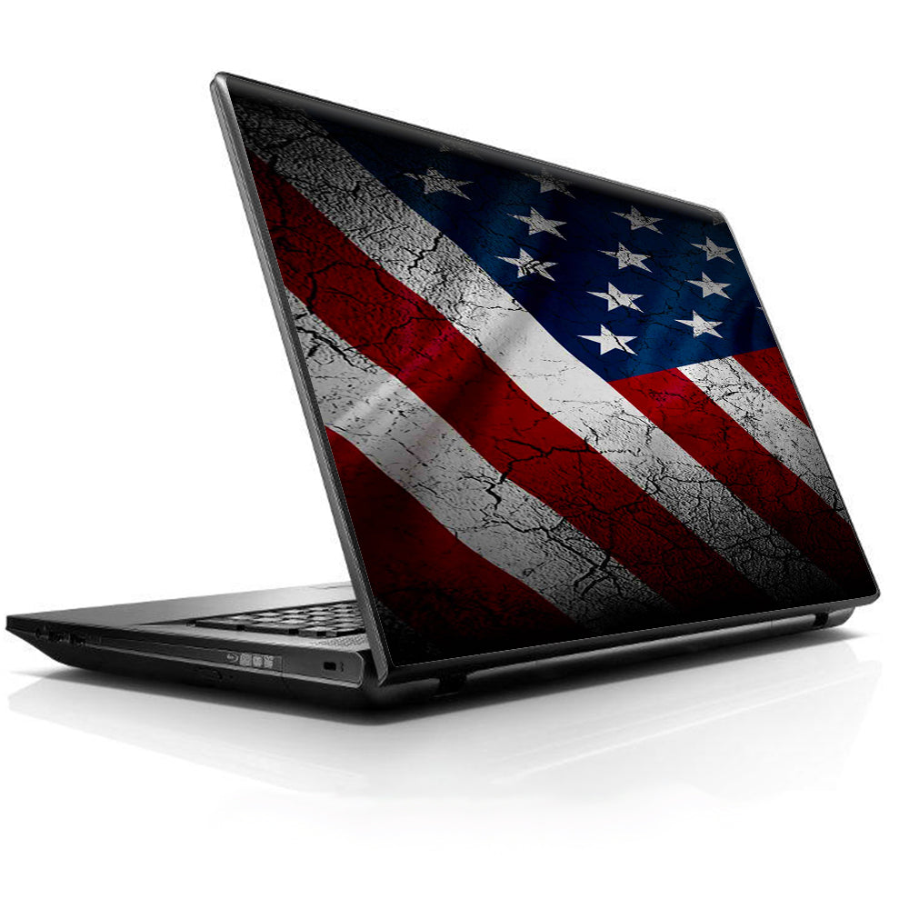  American Flag Distressed Universal 13 to 16 inch wide laptop Skin