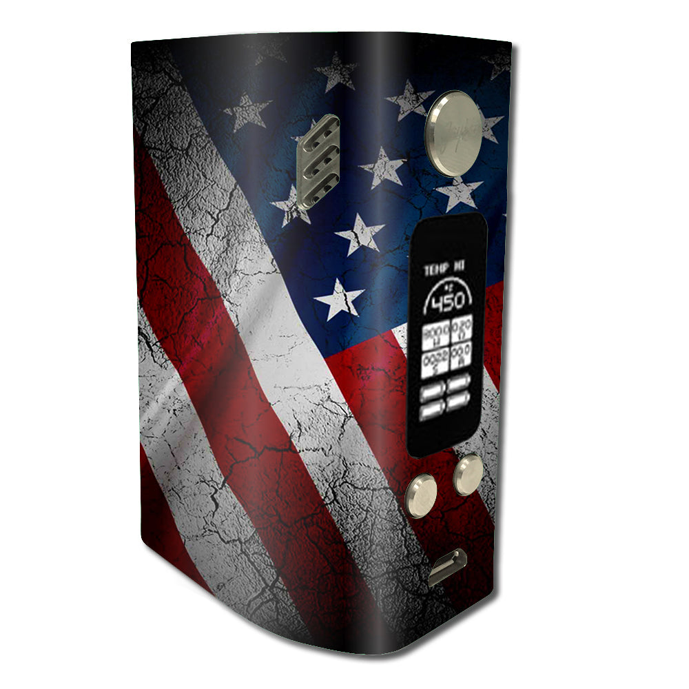  American Flag Distressed Wismec Reuleaux RX300 Skin