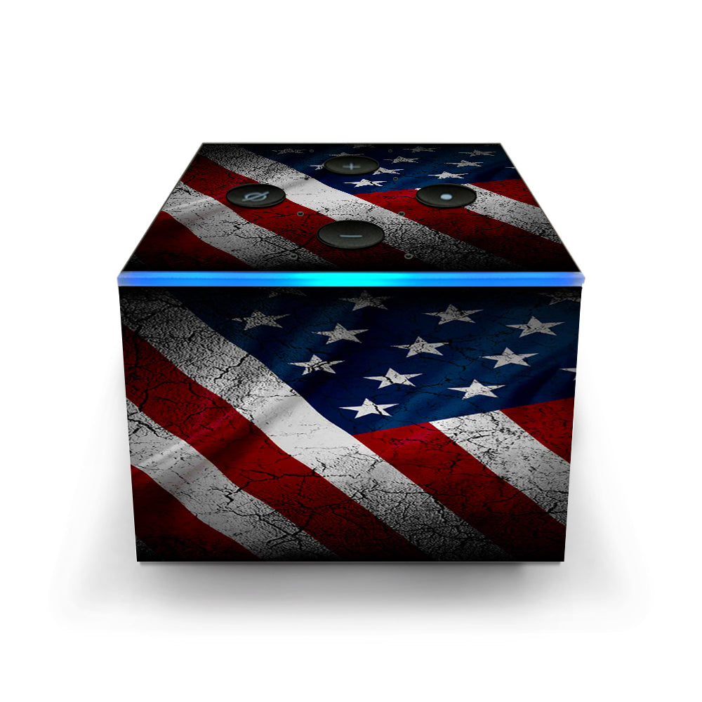  American Flag Distressed  Amazon Fire TV Cube Skin
