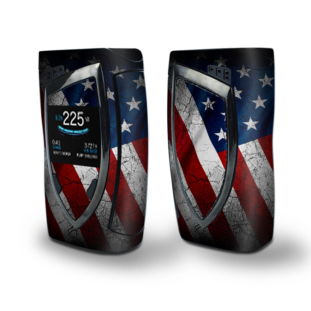 Skin Decal Vinyl Wrap for Smok Devilkin Kit 225w Vape (includes TFV12 Prince Tank Skins) skins cover/ American Flag distressed 