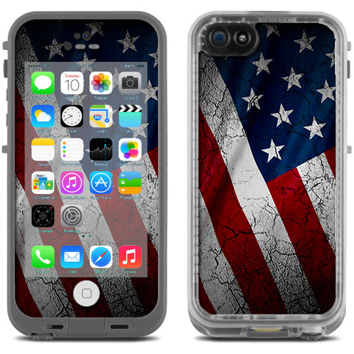  American Flag Distressed Lifeproof Fre iPhone 5C Skin