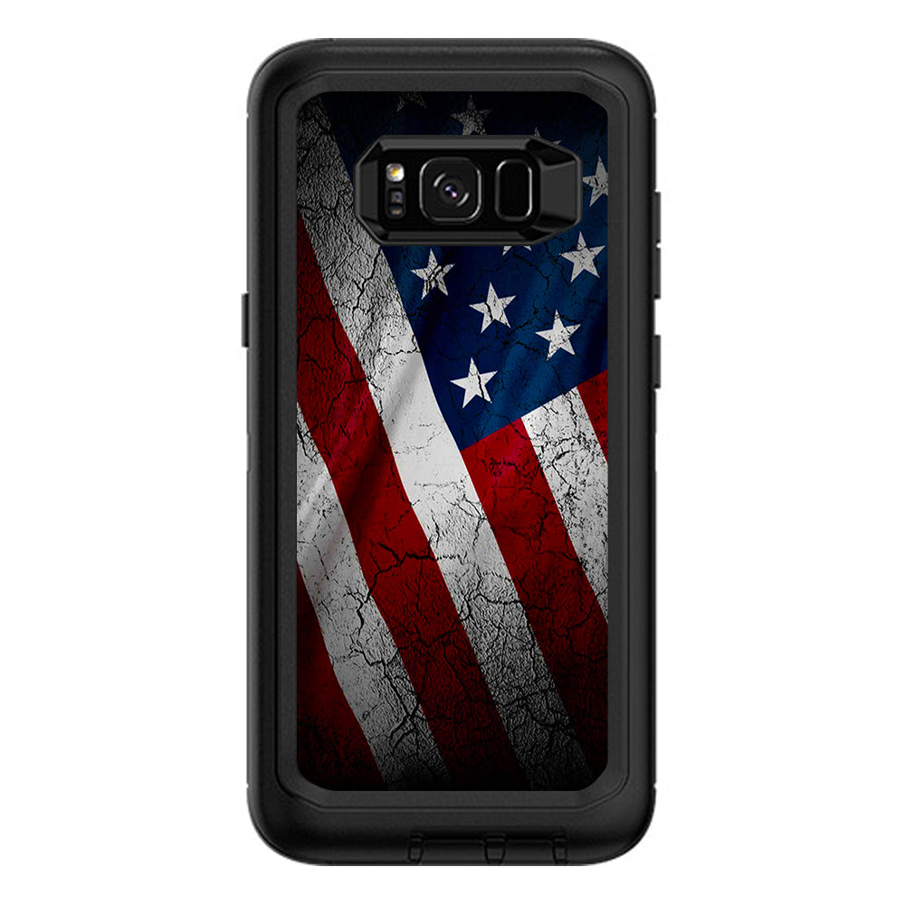  American Flag Distressed  Otterbox Defender Samsung Galaxy S8 Plus Skin