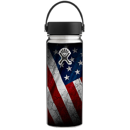  American Flag Distressed Hydroflask 18oz Wide Mouth Skin
