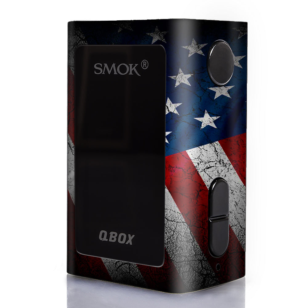  American Flag Distressed Smok Q-Box Skin