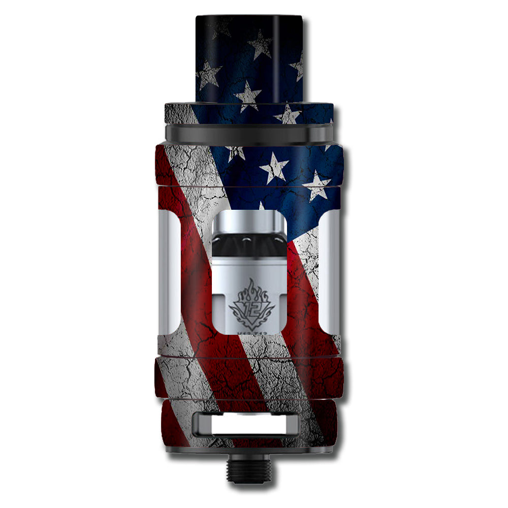 American Flag Distressed Smok TFV12 Tank Skin