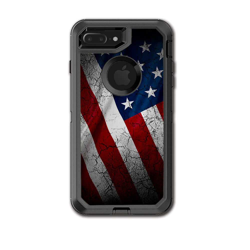  American Flag Distressed Otterbox Defender iPhone 7+ Plus or iPhone 8+ Plus Skin
