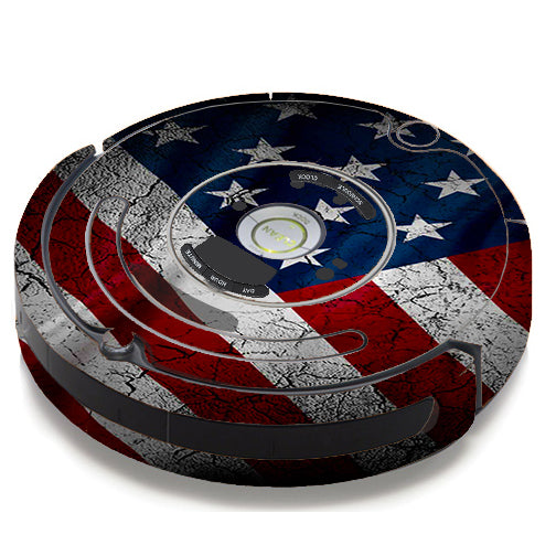  American Flag Distressed iRobot Roomba 650/655 Skin