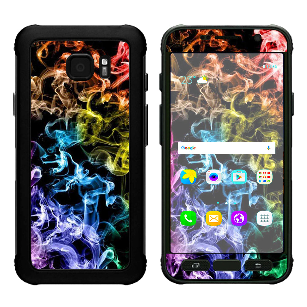  Colorful Smoke Blowing Samsung Galaxy S7 Active Skin