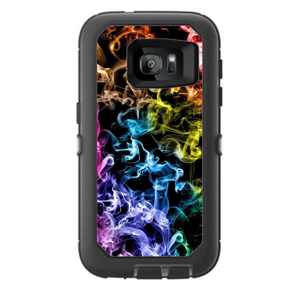  Colorful Smoke Blowing Otterbox Defender Samsung Galaxy S7 Skin